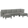 vidaXL Ensemble de meubles pour le salon 6 pc Gris clair Velours
