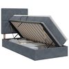vidaXL Lit avec rangement et matelas Gris fonc&eacute; 90 x 190 cm Velours