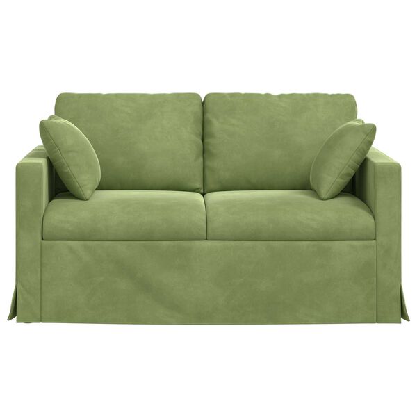 vidaXL Canap&eacute; Vert clair 138 x 78 x 80 cm Velours