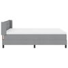 vidaXL Lit &agrave; ressorts avec matelas Gris clair 190 x 140 cm Polyester