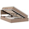 vidaXL Lit avec rangement et LED avec matelas Cappuccino 140 x 190 cm
