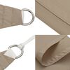 vidaXL Voile de parasol tissu oxford carré 3,6x3,6 m taupe