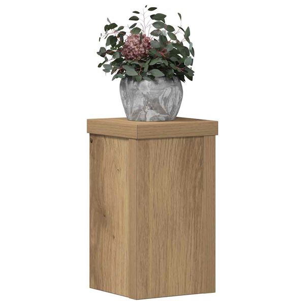 vidaXL Supports pour plantes 2 pcs chêne artisanal bois d'ingénierie