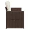 vidaXL Canap&eacute; de jardin avec coussins 2 places marron r&eacute;sine tress&eacute;e