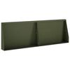 vidaXL Mur de sout&egrave;nement 2 pc 60 x 12 x 30 cm Acier Vert olive
