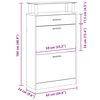 vidaXL Armoire &agrave; chaussures Sonoma gris 63x24x104 cm Bois d'ing&eacute;nierie
