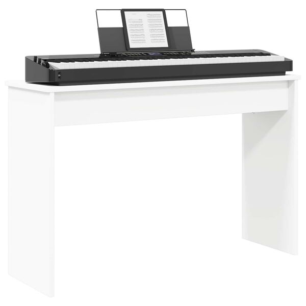 vidaXL Stand de clavier Blanc 100 x 32 x 64 cm Bois d'ing&eacute;nierie