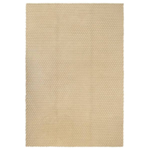 vidaXL Tapis rectangulaire Naturel 120x180 cm Coton