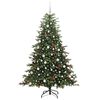 vidaXL Sapin de Noël artificiel Vert 180 cm PVC, métal et plastique