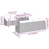vidaXL Ensemble de canap&eacute; de jardin 7 pcs beige et gris clair