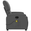 vidaXL Fauteuil de massage inclinable Gris fonc&eacute; Tissu