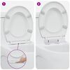 vidaXL Si&egrave;ge de toilette Blanc 44,8 x 37,3 x 4,2 cm Duroplast