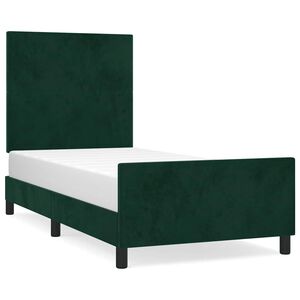 vidaXL Cadre de lit sans matelas vert fonc&eacute; 80x200 cm velours