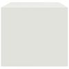 vidaXL Table basse blanc 67x50x44 cm acier