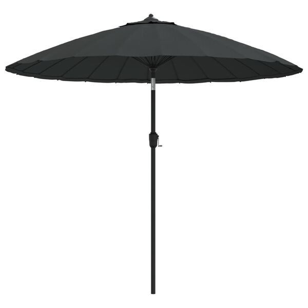 vidaXL Parasol d'ext&eacute;rieur avec m&acirc;t en aluminium 270 cm Anthracite