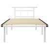 vidaXL Cadre de lit sans matelas blanc m&eacute;tal 100x200 cm