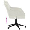 vidaXL Chaise pivotante de bureau Cr&egrave;me Velours