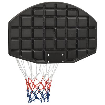 vidaXL Panneau de basket-ball Noir 71x45x2 cm Polyéthylène