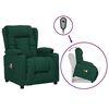 vidaXL Fauteuil de massage Vert fonc&eacute; Tissu