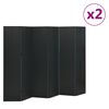vidaXL Cloisons de s&eacute;paration 6 panneaux 2 pcs Noir 240x180 cm Acier