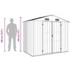 vidaXL Abri de jardin Marron 205x129x183 cm Acier galvanis&eacute;
