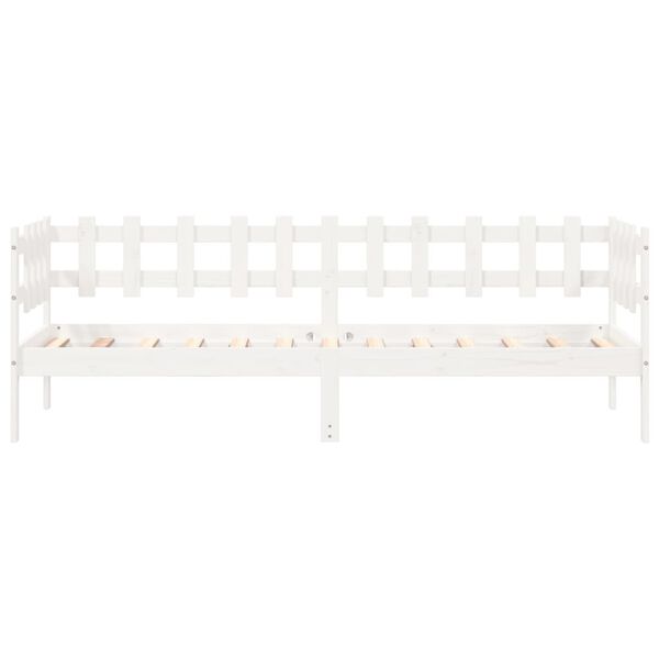 vidaXL Lit de jour sans matelas blanc 90x190 cm bois de pin massif