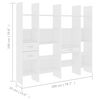 vidaXL Ensemble de biblioth&egrave;que 4 pcs Blanc Bois d'ing&eacute;nierie