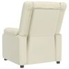vidaXL Fauteuil de massage Crème Similicuir