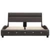 vidaXL Cadre de lit avec LED sans matelas gris similicuir 140x200 cm