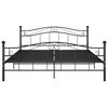 vidaXL Cadre de lit sans matelas noir m&eacute;tal 160x200 cm