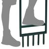 vidaXL A&eacute;rateur de pelouse 5 dents creuses vert acier enduit de poudre