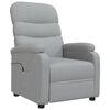 vidaXL Fauteuil inclinable &eacute;lectrique Gris clair Tissu