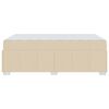 vidaXL Cadre de lit avec matelas Cr&egrave;me 120 x 200 cm tissu