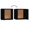 vidaXL Tables de chevet 2 pcs Noir 50x39x47 cm