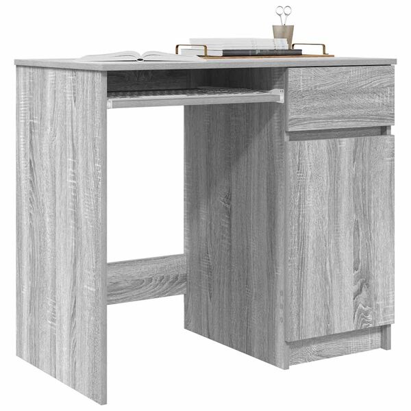 vidaXL Bureau sonoma gris 86x49x76 cm bois d'ing&eacute;nierie