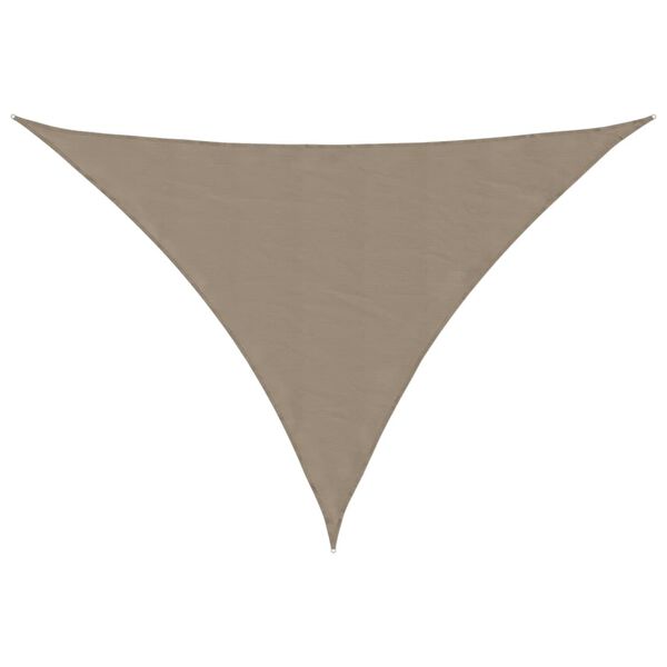 vidaXL Voile de parasol tissu oxford triangulaire 4x5x6,4 m taupe