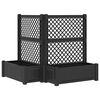 vidaXL Grand bac avec treille 2 pcs Anthracite 143 x 143 x 133,5 cm PP