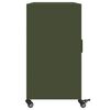 vidaXL Buffet vert olive 100,5x39x72 cm acier