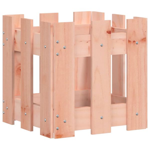 vidaXL Jardini&egrave;re avec design de cl&ocirc;ture 30x30x30 cm Douglas massif
