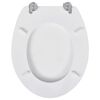 vidaXL Sièges de toilette avec couvercles 2 pcs MDF Blanc