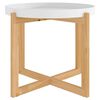 vidaXL Table basse Blanc 53x53x43,5 cm Bois d'ingénierie et pin massif