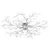 vidaXL Plafonnier &agrave; bras feuille en cristal acrylique 5 ampoules E14
