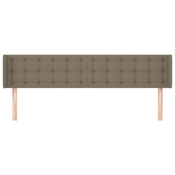 vidaXL T&ecirc;te de lit avec oreilles Taupe 163x16x78/88 cm Tissu
