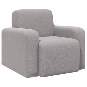 vidaXL Fauteuil Gris clair Boucl&eacute;