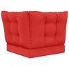 vidaXL Coussin de canap&eacute; d'ext&eacute;rieur 3 pcs Rouge Polyester