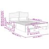 vidaXL Cadre de lit Ch&ecirc;ne Sonoma 150 x 200 cm Bois d'ing&eacute;nierie
