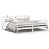 vidaXL Cadre de lit avec t&ecirc;te de lit sans matelas blanc 180x200 cm