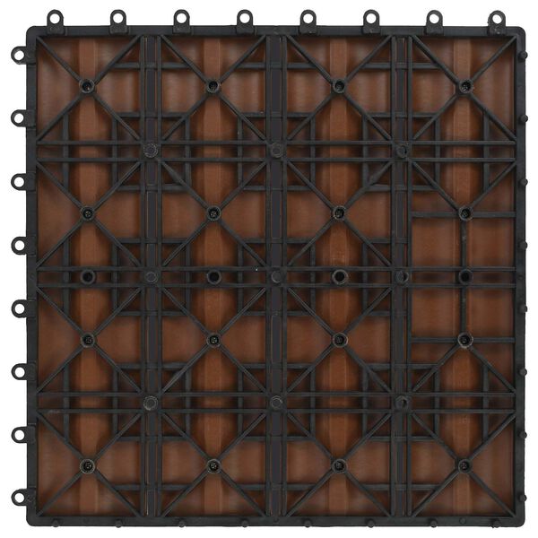 vidaXL Carreau de terrasse 11 pcs Marron Clair 30 x 30 cm WPC
