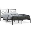 vidaXL Cadre de lit m&eacute;tal sans matelas avec t&ecirc;te de lit noir 140x200cm