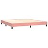vidaXL Sommier &agrave; lattes de lit avec matelas Rose 200x200 cm Velours